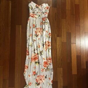 Dolce&Gabbana Women Multicolor Dress Silk Floral Print A-Line Maxi Gown Sz IT 42